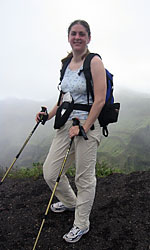 Daphne on the top of La Soufriere