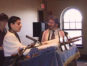 Ben reads from the Torah