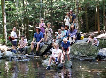 The group at the bottom of Tannery Falls